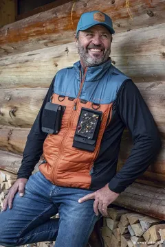 Bild von Daunenjacke Devaux TREK'FLY Orange/Blau
