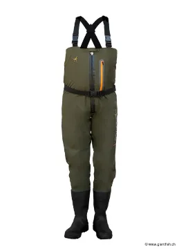 Bild von Atmungsaktive Wathose Devaux ZIP 400 mit Stiefeln - Olive