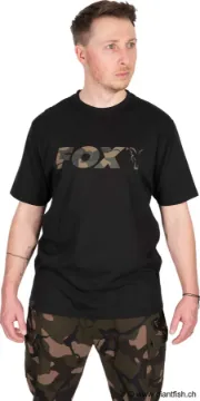 Immagine di T-Shirt Uomo Maniche Corte FOX Logo - Nero e Camo
